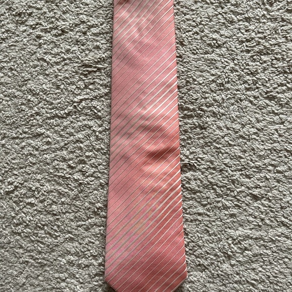 3 Hugo Boss Ties Mandarin/Purple/Stripped - Picture 2 of 10